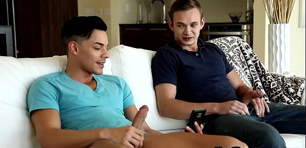  Straight guy tricked into watching gay porn - first time gay sex